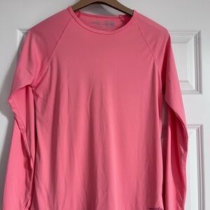 Reel Life Beach Long Sleeve UV Graphic T Shirt Womens M Salmon Rose